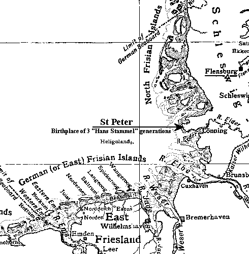 Old Friesian Islands map